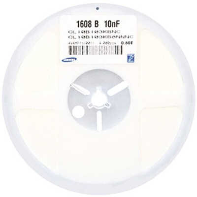 Samsung Electro-Mechanics 100pF Multilayer Ceramic Capacitor MLCC, 50V dc V, ±5% , SMD