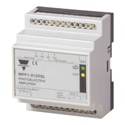 Carlo Gavazzi Through Beam Photoelectric Sensor Amplifier, Barrel Sensor, 15 m Detection Range