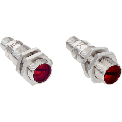 Sick Through Beam Photoelectric Sensor, Barrel Sensor, 0 → 15 m Detection Range