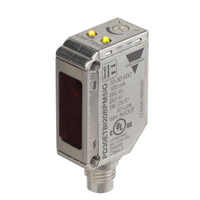 Carlo Gavazzi Diffuse Reflective Photoelectric Sensor, Rectangular Sensor, 0 → 200 mm Detection Range