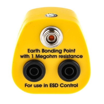 RS PRO ESD Earth Bonding Plug With 10 mm Stud, Banana Socket x 2