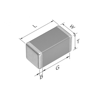 TDK 1nF Multilayer Ceramic Capacitor MLCC, 100V dc V, ±5% , SMD