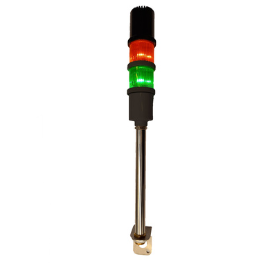RS PRO Red/Green Signal Tower, Buzzer, 24 V ac/dc, 2 Light Elements, Screw Mount