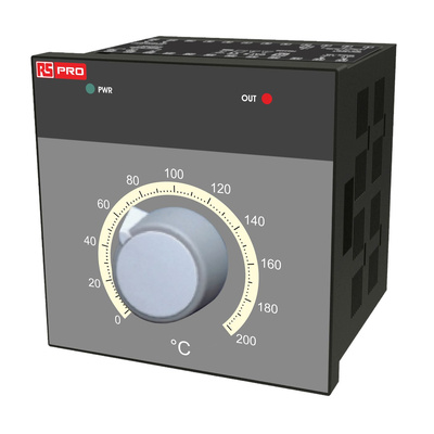 RS PRO DIN Rail On/Off Temperature Controller, 72 x 72mm 1 Input, 1 Output Relay, 230 V Supply Voltage ON/OFF