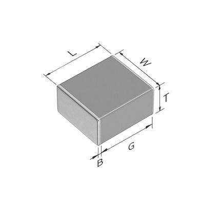 TDK 68nF Multilayer Ceramic Capacitor MLCC, 630V dc V, ±5% , SMD