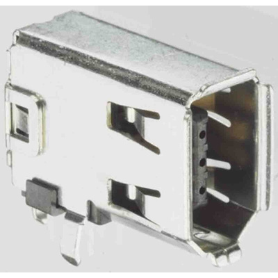 53460-0639 | Molex 6 Way Right Angle Through Hole Firewire Connector, Socket