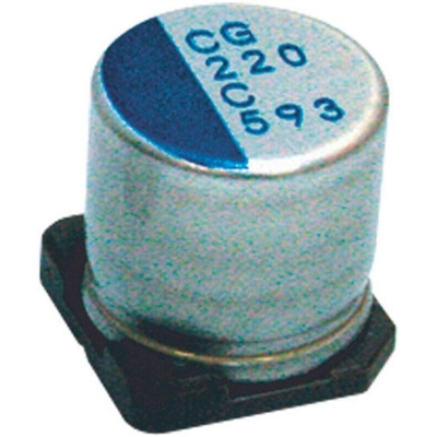 Nichicon 330μF Surface Mount Polymer Capacitor, 6.3V dc