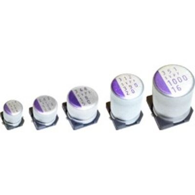 Panasonic 27μF Surface Mount Polymer Capacitor, 25V dc