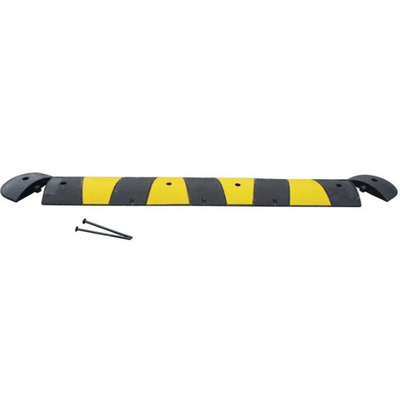 RS PRO Rubber Speed Bump End Cap, 300mm x 180 mm x 550 mm, 20mph Speed Limit