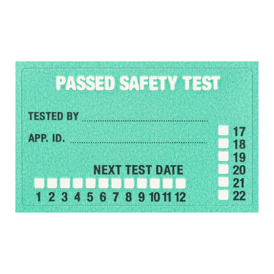 PASS 500 | Fluke White Paper Safety Labels, PASS Label for Appliances-Text