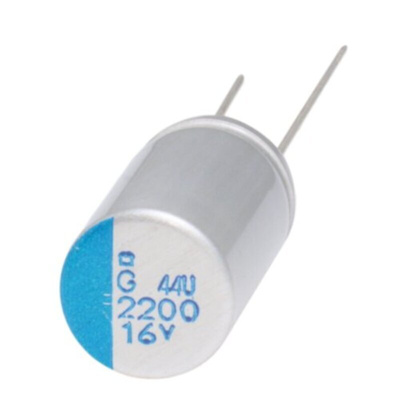 CHEMI-CON 1mF Through Hole Polymer Capacitor, 16V