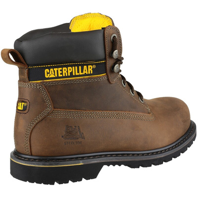 HOLTON SB BROWN 8 | CAT Holton Brown Steel Toe Capped Mens Safety Boots, UK 8, EU 42