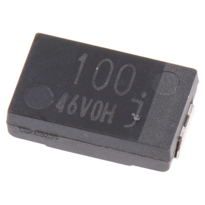 Panasonic 100μF Surface Mount Polymer Capacitor, 6.3V dc