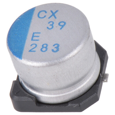 Nichicon 39μF Surface Mount Polymer Capacitor, 25V dc