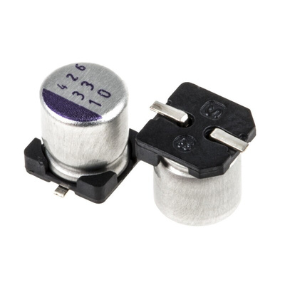 Panasonic 33μF Surface Mount Polymer Capacitor, 10V dc
