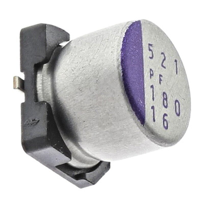 Panasonic 180μF Surface Mount Polymer Capacitor, 16V dc