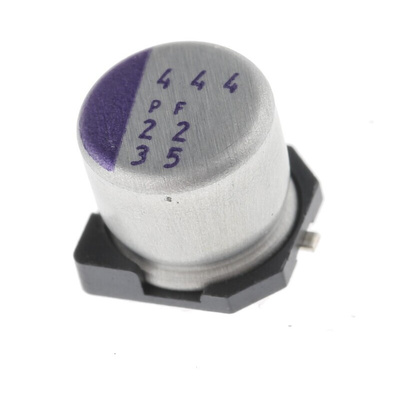 Panasonic 22μF Surface Mount Polymer Capacitor, 35V dc