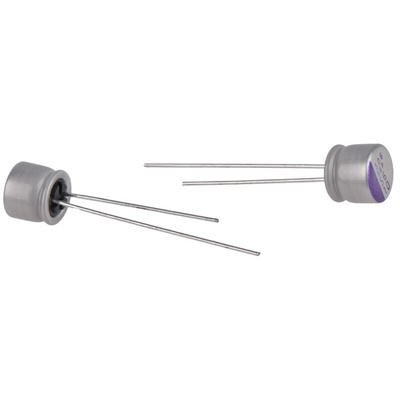 Panasonic 56μF Through Hole Polymer Capacitor, 10V dc
