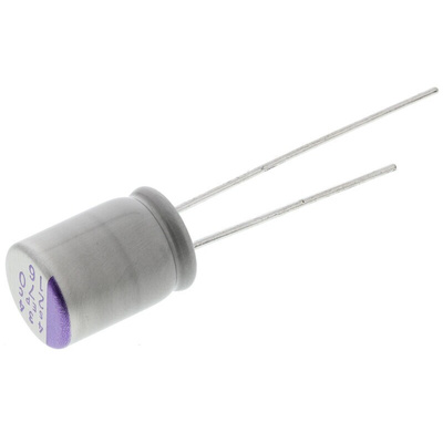 Panasonic 270μF Through Hole Polymer Capacitor, 16V dc