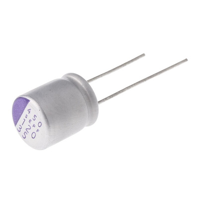 Panasonic 120μF Through Hole Polymer Capacitor, 35V dc