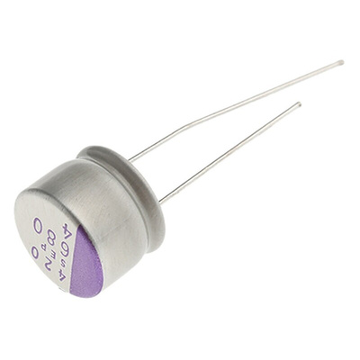 Panasonic 680μF Through Hole Polymer Capacitor, 4V dc