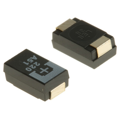 Panasonic 220μF Surface Mount Polymer Capacitor, 10V dc