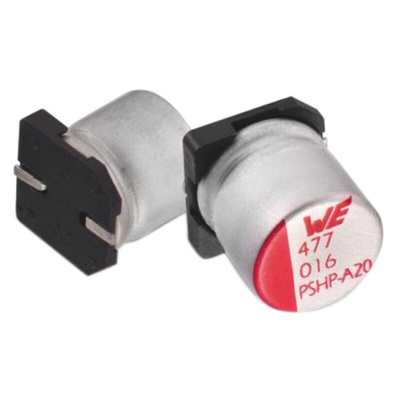 Wurth Elektronik 82μF Surface Mount Polymer Capacitor, 20V dc