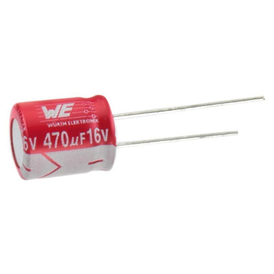 Wurth Elektronik 39μF Through Hole Polymer Capacitor, 25V dc