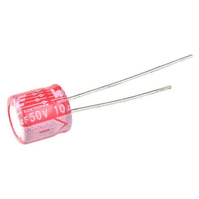 Wurth Elektronik 10μF Through Hole Polymer Capacitor, 50V dc