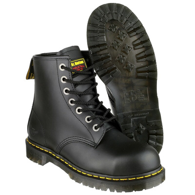 FS64 Lace-Up Boot 8 | Dr Martens Icon 7B10 Black Steel Toe Capped Mens Safety Boots, UK 8, EU 42