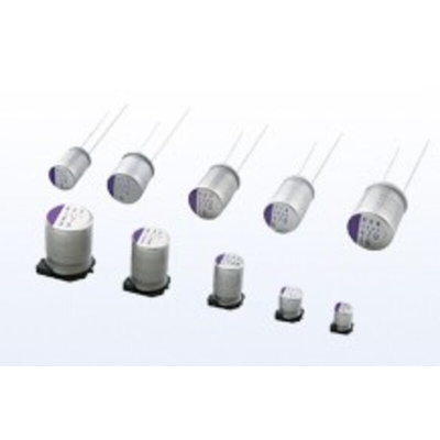 Panasonic 15μF Surface Mount Polymer Capacitor, 100V dc