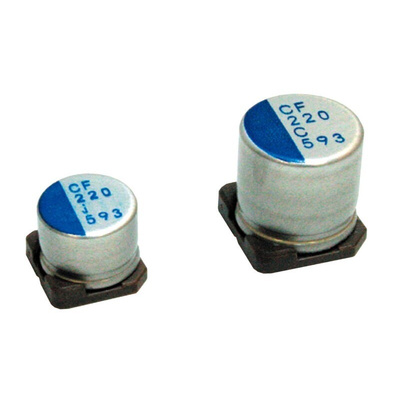 Nichicon 330μF Surface Mount Polymer Capacitor, 16V dc