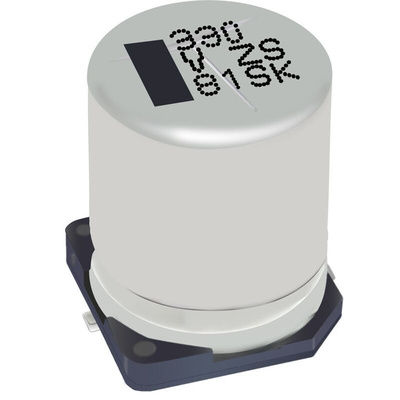 Panasonic 100μF Through Hole Polymer Capacitor, 63V dc