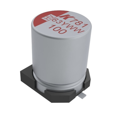 KEMET 100μF Surface Mount Polymer Capacitor, 63V