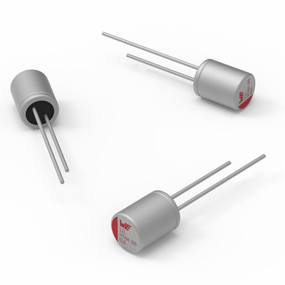 Wurth Elektronik 120μF Through Hole Aluminium Polymer Capacitor, 16V dc