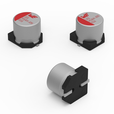 Wurth Elektronik 22μF Surface Mount Aluminium Polymer Capacitor, 100V dc
