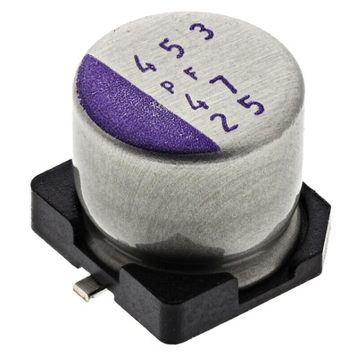 Panasonic 47μF Surface Mount Polymer Capacitor, 25V dc