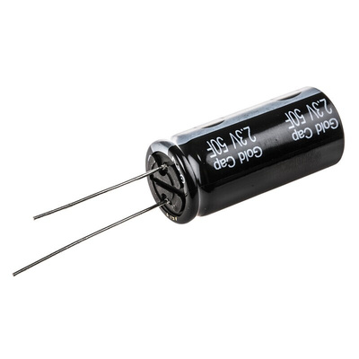 Panasonic 50F Supercapacitor -20 → +80% Tolerance, HW 2.3V dc, Through Hole
