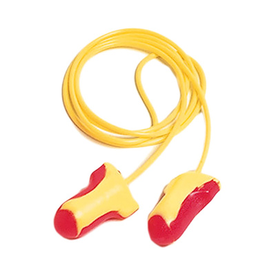 3301106 | Honeywell Safety Corded Disposable Ear Plugs, 35dB, Pink, Yellow, 100 Pairs per Package