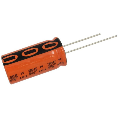 Vishay 30F Supercapacitor -20 → +50% Tolerance, 220 EDLC 2.7V dc, Through Hole