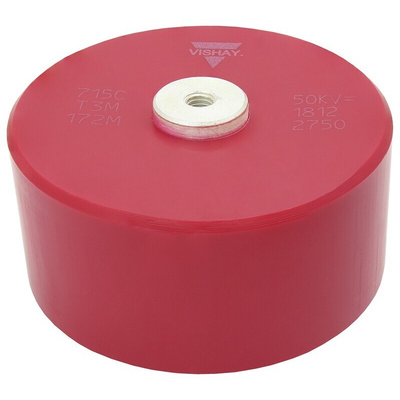 Vishay Single Layer Ceramic Capacitor (SLCC) 1.7nF 34 kVrms, 50kV dc ±20% N4700 Dielectric, 715C50KT, Screw Mount +85°C