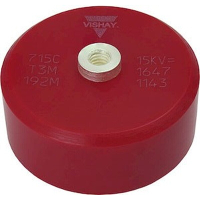 Vishay Single Layer Ceramic Capacitor (SLCC) 1nF 27 kVrms, 40kV dc ±20% N4700 Dielectric, 715C40KT, Screw Mount +85°C