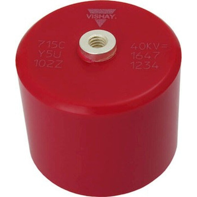 Vishay Single Layer Ceramic Capacitor (SLCC) 2.5nF 10.6 kVrms, 30kV dc -20 → +80% Y5U Dielectric, 715C30DK,