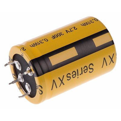 Eaton 300F Supercapacitor -5 → +10% Tolerance, 2.7V dc, Through Hole