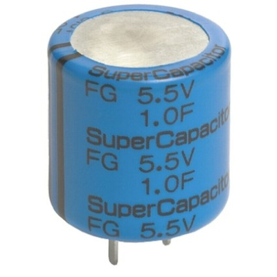 KEMET 1F Supercapacitor -20 → +80% Tolerance, Supercap FG 5.5V dc, Through Hole