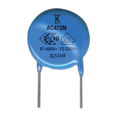 KEMET Single Layer Ceramic Capacitor (SLCC) 3.3nF 250V ac ±20% Y5V Dielectric, C900, Through Hole +125°C Max Op. Temp.