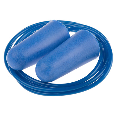 RS PRO Corded Disposable Ear Plugs, 32dB, Blue, 200 Pairs per Package