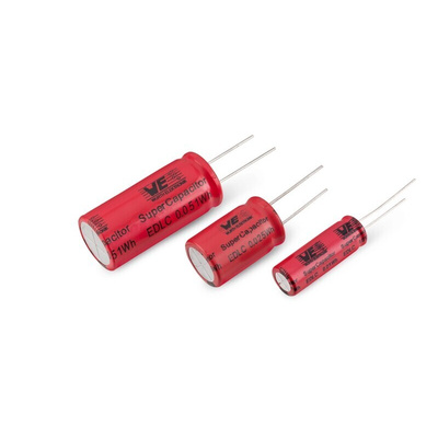 Wurth Elektronik 3F Supercapacitor -10 → +30% Tolerance, WCAP-STSC 2.7V dc, Through Hole