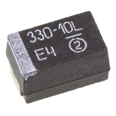 Vishay 330μF MnO2 Tantalum Capacitor 10V dc, 593D Series