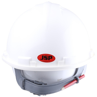 AHN120-100-100 | JSP MK7 White Safety Helmet Adjustable, Ventilated